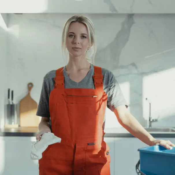 True Spark cleaning model lady